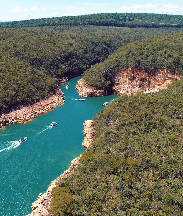Cânions e paisagens de Capitólio, em Minas Gerais