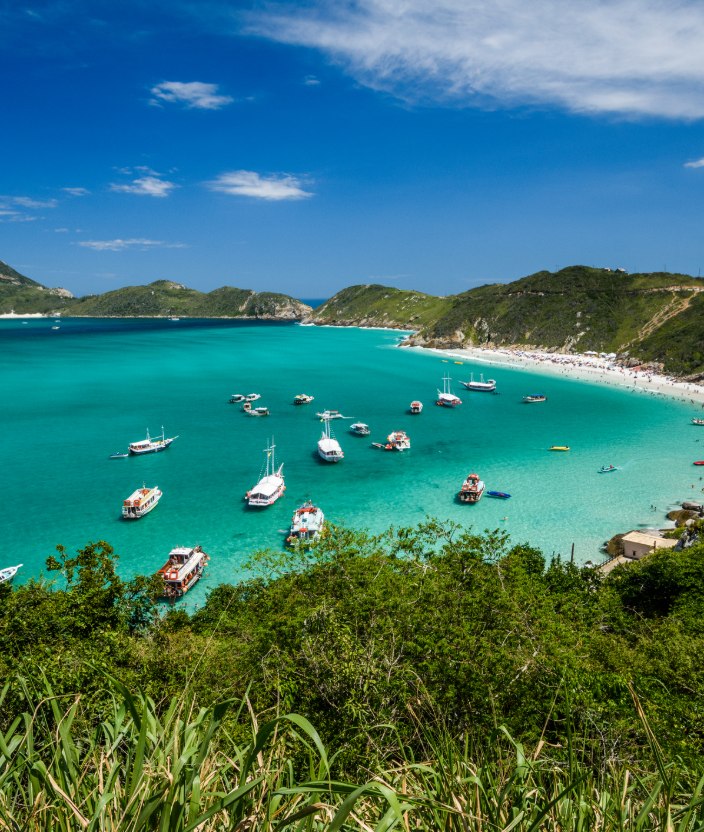 Praia em Arraial do Cabo, no Rio de Janeiro